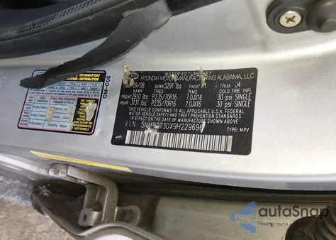 2009 Hyundai Santa Fe Gls from USA, damaged, VIN 5NMSG73DX9H229696